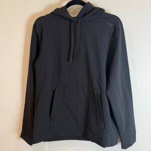 BRADY Men's Black Textured Hoodie Athletic Performance Pullover Sweatshirt M